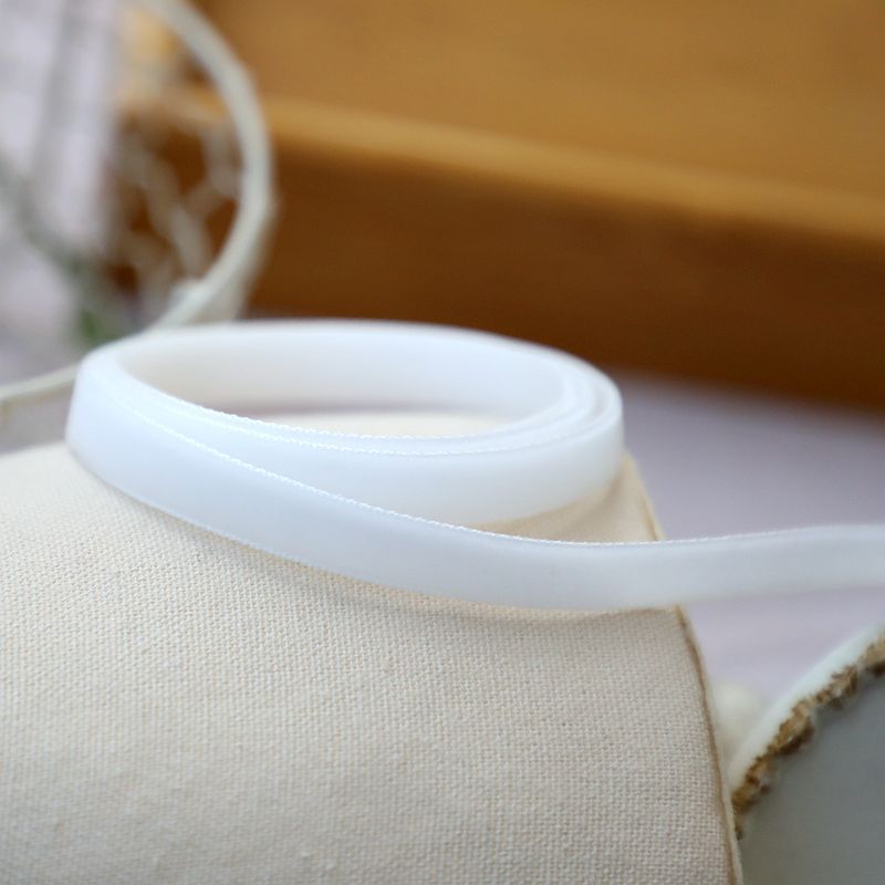 1cm de ancho terciopelo flocado correa de tejido correa de arco correa de ropa hecha a mano sombrero accesorios accesorios materiales DIY