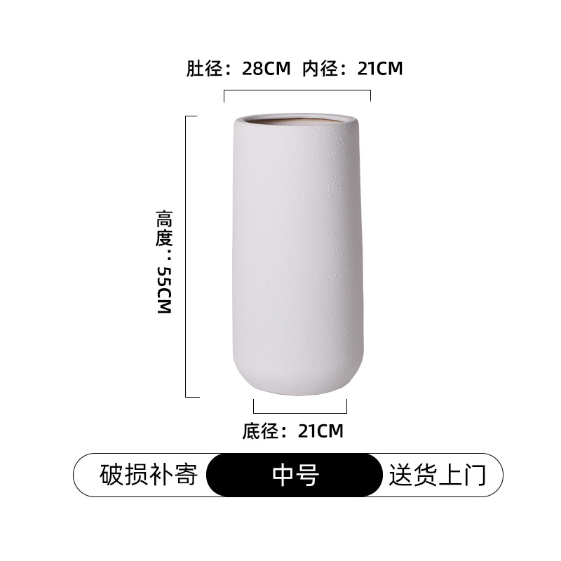 Maceta de cerámica de estilo nuevo simple, de gran diámetro, alta profundidad, transpirable, extra grande, plantas verdes en macetas para interiores y exteriores, flores prácticas