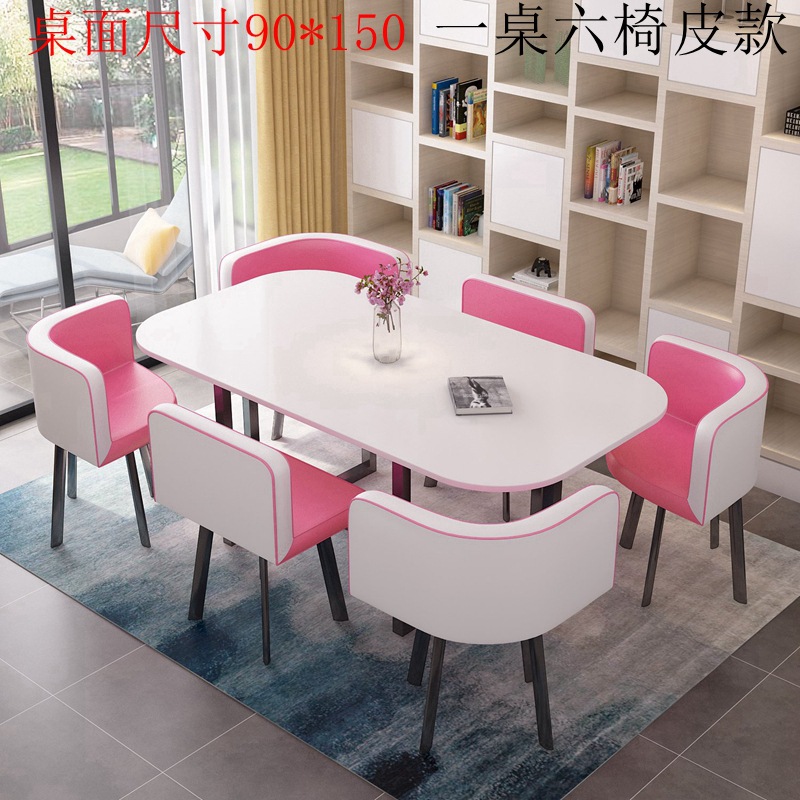 150*90 mesa blanca harina piel blanca una mesa seis sillas