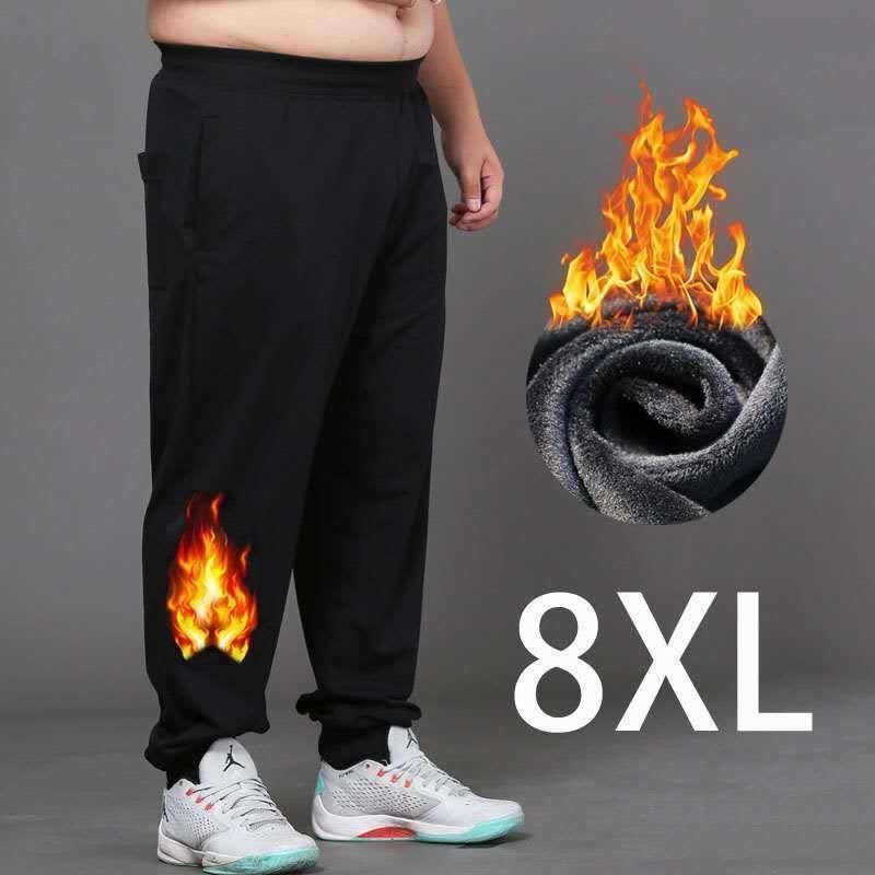 Autumn and winter men's extra large sports pants loose casual pants men's fat thickened fleece-lined ankle-tied pants Autumn and winter men's extra large sports pants loose casual pants men's fat thickened fleece-lined ankle-tied pants