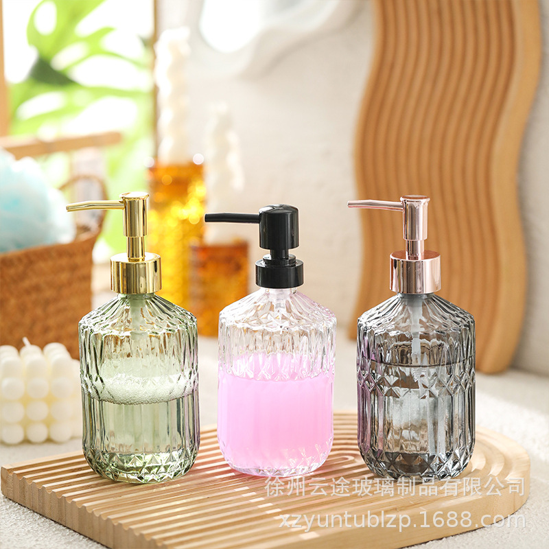 Dispensador de Jabón Líquido de Vidrio a Presión para Baño image 2