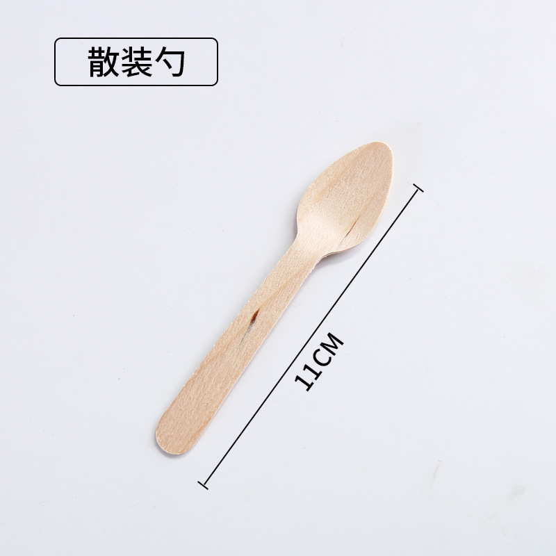 11CM 나무 숟가락 대량 100개