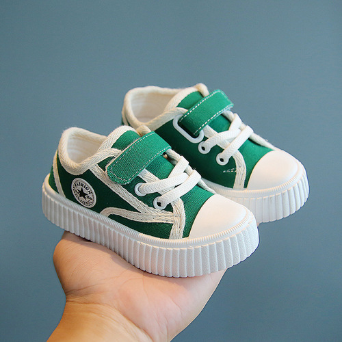 Women's and Boys' Baby Canvas Shoes, 1-2-3 Years Old, Soft Sole Learning to Walk Shoes for Spring and Autumn
