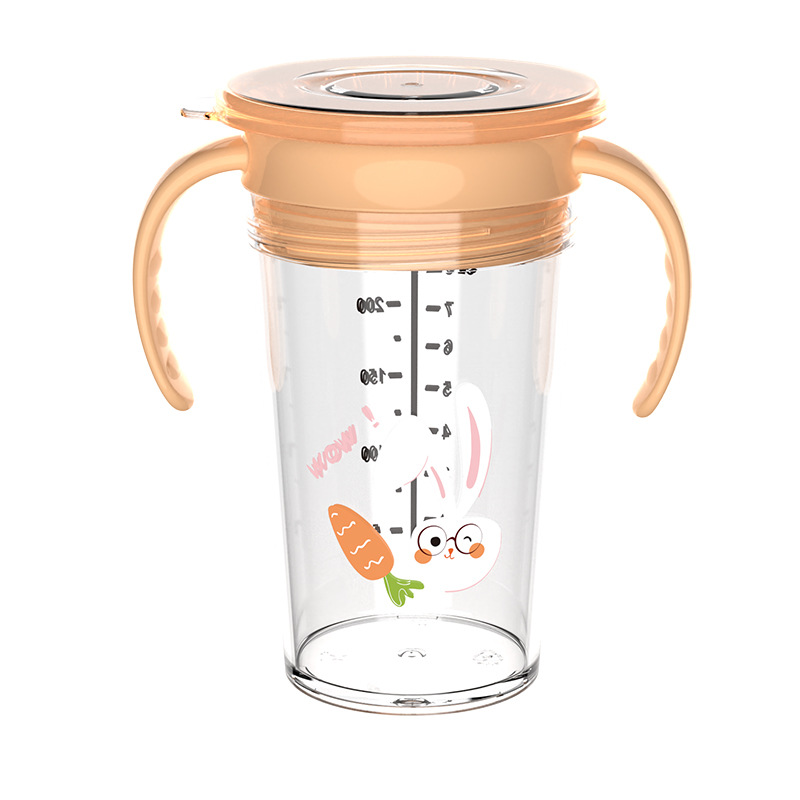 Guapo niño taza de dibujos animados PP material taza de agua con mango taza abierta taza de agua abierta taza al por mayor