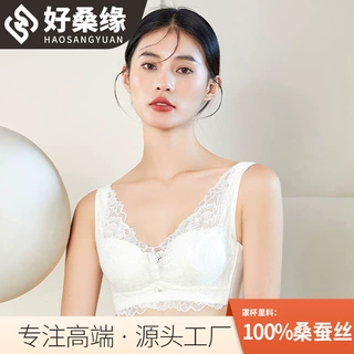 好桑缘 真丝内衣女聚拢无钢圈薄模杯收副乳上托桑蚕丝文胸1270