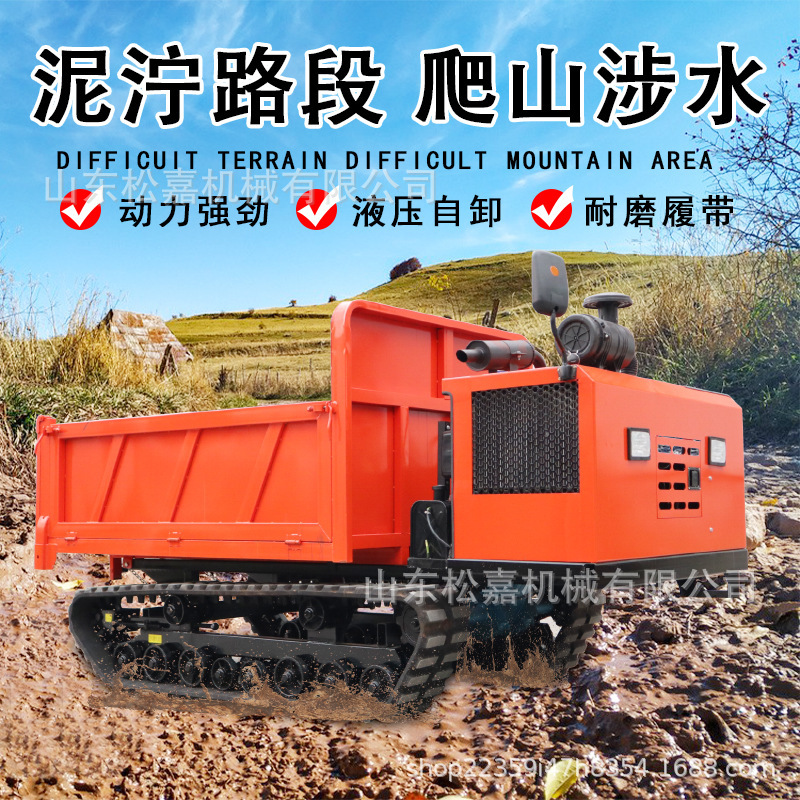 camión de transporte anfibio pequeño camión de volcado de ingeniería de construcción para huerto camión de volcado de ingeniería de montaña