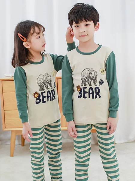 Children's Pajamas Pure Cotton Boys' Autumn Clothes and Pants Girls' Baby Thermal Underwear Set Toddler Base Cotton Sweater