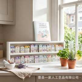 跨境木质调料架壁挂乐高娃娃盲盒收纳架拼豆置物架汽车模型展示架