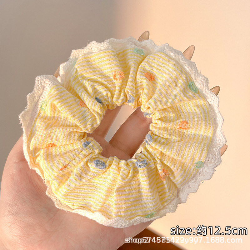 Anillo de cabello de intestino grande coreano para mujeres de alto nivel toallas cuadradas cuerdas de cabello de alta elasticidad y elásticas duraderas flojas flojas