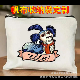Amazon Cross-Border Popular Women's Cosmetic Bag, Travel Cosmetics Bag, Pencil Case, Canvas Bag, Printable Logo Cosmetics Bag