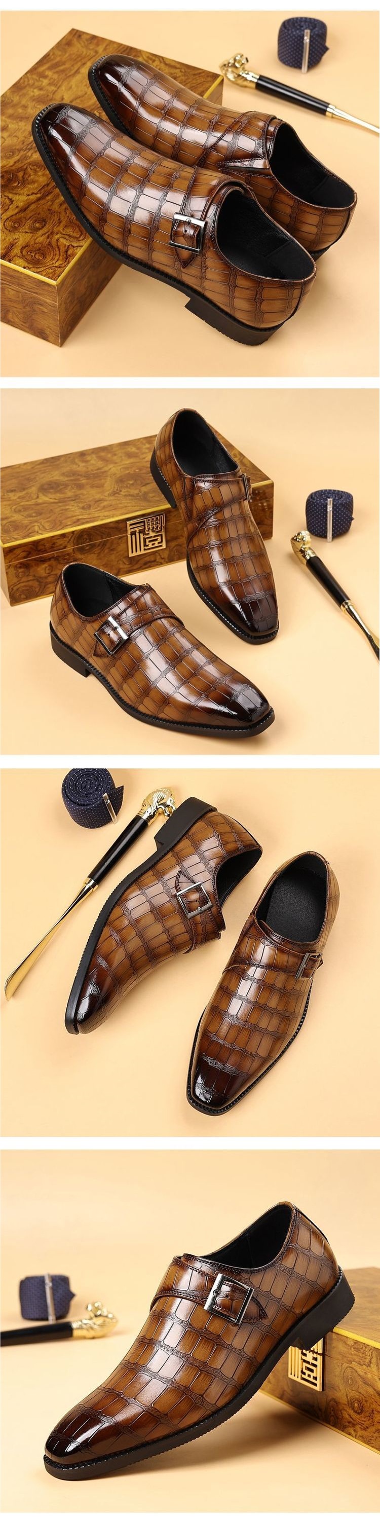 ShoeVault Formal Derby European And American 2025 New Business Casual Leather Men's British Pointed Toe Slip-On Gentleman Large_voghion.com