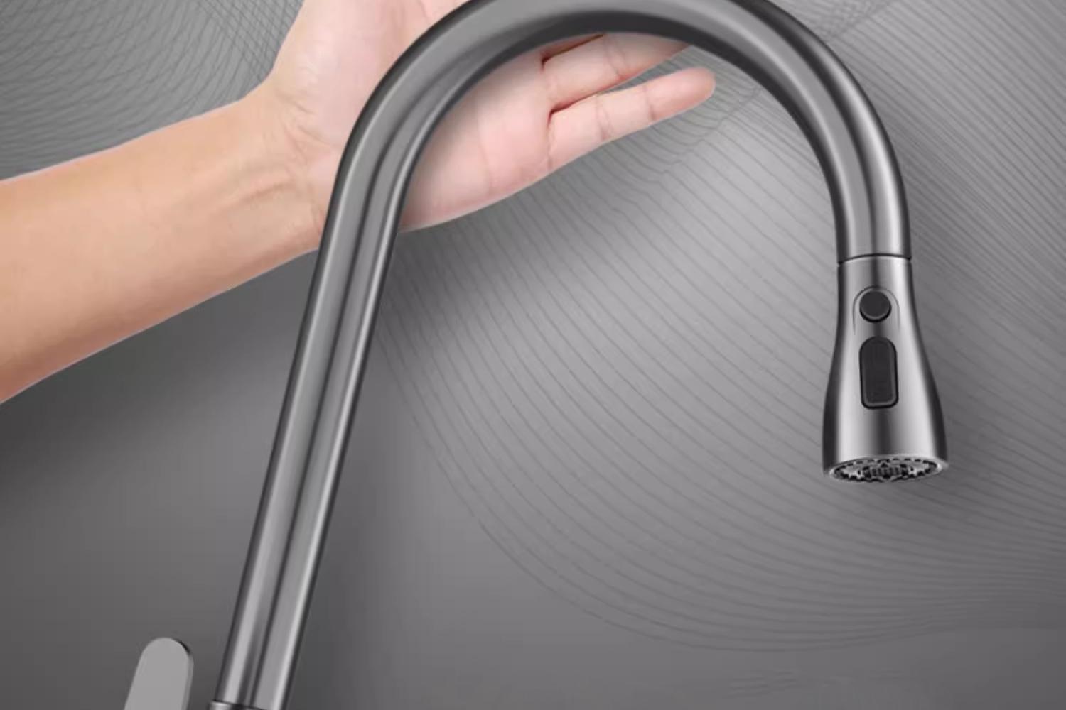 Kitchen faucet pull-out sink, kitchen sink, household cold and hot two-in-one pressurized splash-proof rotating room, all copper undefined