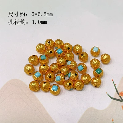 Natural Raw Ore Turquoise Zərgərlik ara hissələri - hammer-pattern
