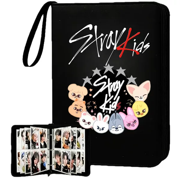 Custom 9-Slot Kids Card Album, Leather Waterproof Game Card Holder, Football Baseball Card Holder with Zipper