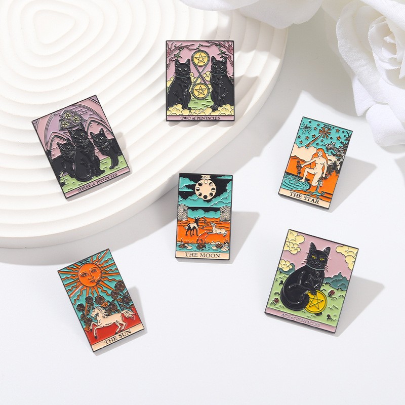 Retro, Punk Style Retro Punk Pin Animal Cat Alloy Plating Unisex Brooches