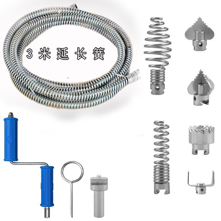 Pipe Unclogging Spring Tool for Clearing Drains, 12mm Extended Galvanized Spring with Patented Design Pipe Unclogging Spring Tool for Clearing Drains, 12mm Extended Galvanized Spring with Patented Design