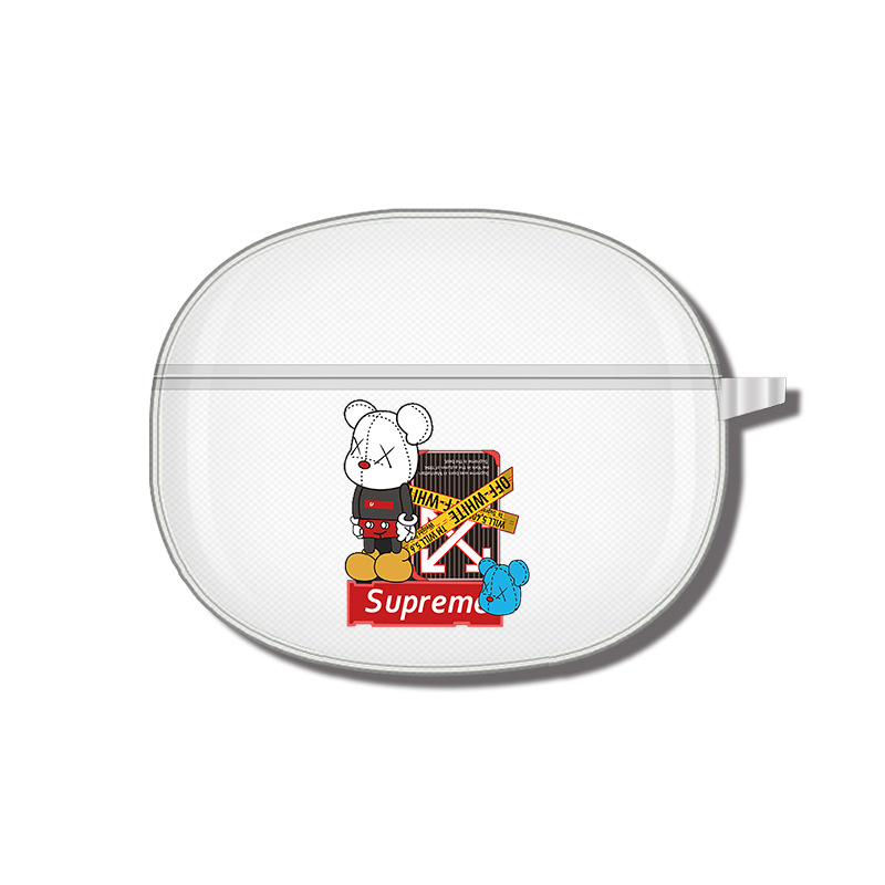 Adecuado para realme buds air3, funda para auriculares, funda protectora Bluetooth, carcasa suave transparente de TPU, patrón de impresión en color