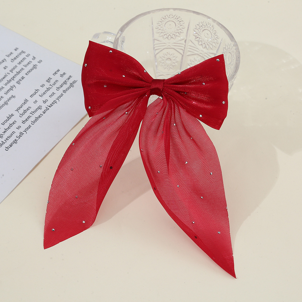 Pequeño viento fragante, gran sauce, punto de plata, cola de golondrina, lazo, accesorios de joyería de bricolaje hechos a mano, accesorios para el cabello de pinza de gasa