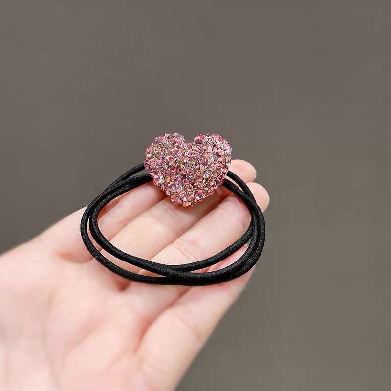 Neue, exquisite, herzförmige Strass-Haarspange – schlicht, elegant, hochelastisch, langlebig und ein hochwertiges Haaraccessoire._voghion.com