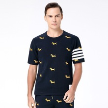 【TB官方】汤姆外贸重工刺绣夏季新款短袖男T恤欧美式休闲体恤潮