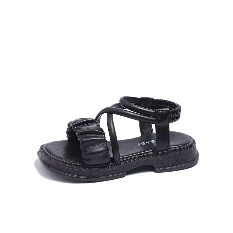 Version coréenne de sandales romaines mignonnes pour petites filles, chaussures de plage, chaussures d'été pour enfants_voghion.com