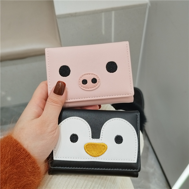 67g Weight Hidden Buckle Closure Type Small Wallets Bags Type 1 Piece Quantity Daily Occasion Pu Leather Material Animal, Cartoon Pattern All Seasons Season Women's Gender Cute Style Square Shape Women's Animal Cartoon Pu Leather Hidden Buckle Small Wallets 5
