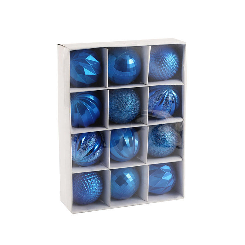 Bola de Navidad traje redondo barril caja cuadrada pintada 3cm4cm6cm decoración navideña bola colgante de Navidad bola decoración Navidad