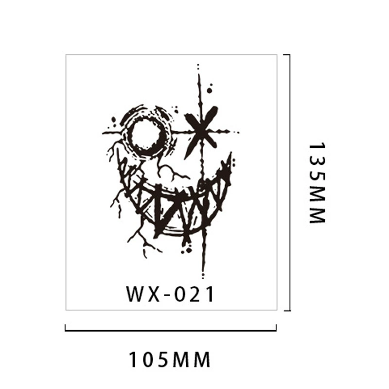 Waterproof fresh retroreflective herbal tattoo stickers for men and women, long-term effect