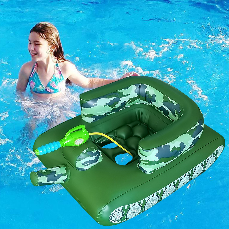 跨境新款 水上充气喷水坦克儿童喷水车 泳池戏水座圈喷水坦克详情4