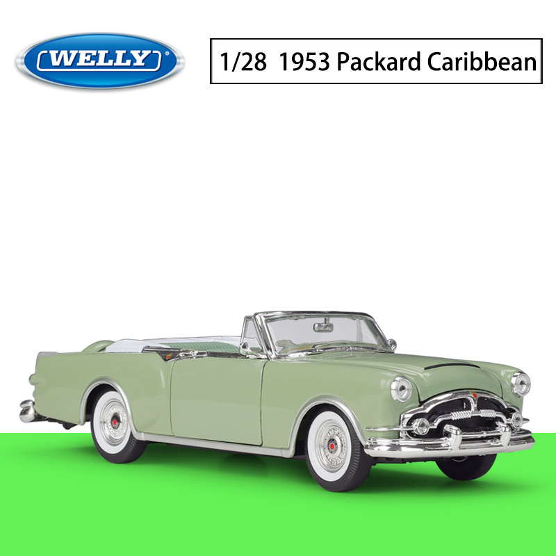 WELLY Willy 1:28 Pa Card 1953Pachard Caribbean Simulation Alloy Car Finished Model WELLY Willy 1:28 Pa Card 1953Pachard Caribbean Simulation Alloy Car Finished Model