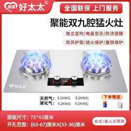 燃气灶双灶具家用煤气灶天然气灶液化气大火台式嵌入式猛火灶