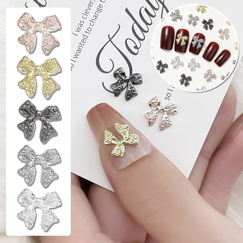 New Bowknot Nail Art Accessories, Alloy Streamer Bow Ties, Versatile Simple Nail Decoration Accessories, Nail Art Rhinestone Decorations New Bowknot Nail Art Accessories, Alloy Streamer Bow Ties, Versatile Simple Nail Decoration Accessories, Nail Art Rhinestone Decorations