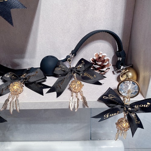 Sex toys Mengwang bell bow nipple nipple anal plug vaginal clip mouth ball night light can illuminate style SM training toy