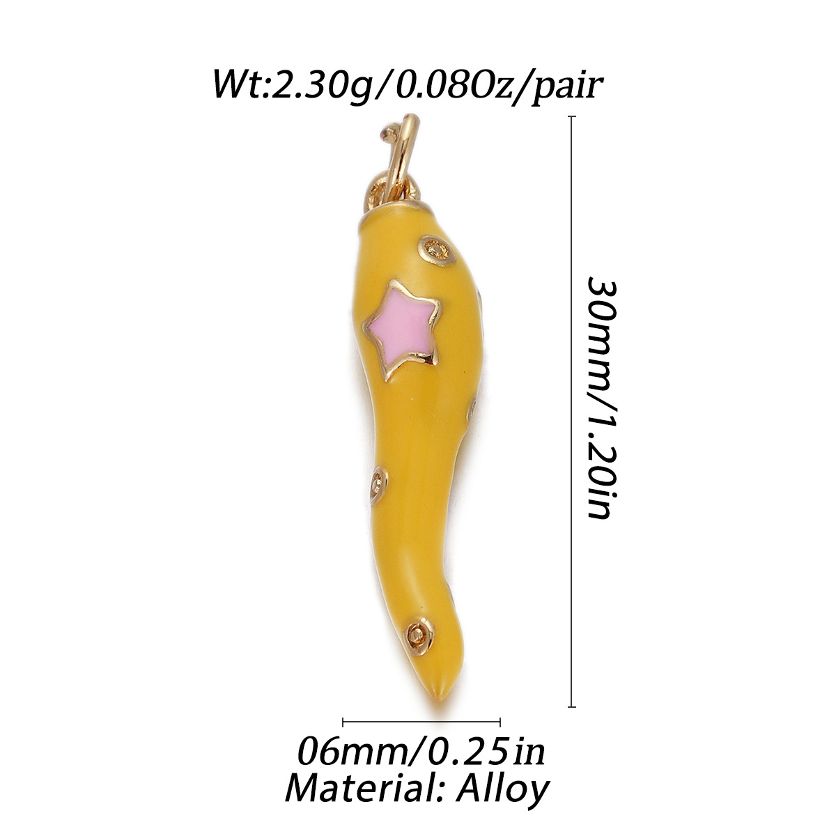 4g Weight Pendant Jewelry Making Type Gold Plated Plating Material 1 Piece Quantity Daily Occasion Copper Material Star, Heart Shape Pattern Women's Gender Enamel Design Simple Style Style 1 Piece Copper Gold Plated Star Heart Shape Pendant 8