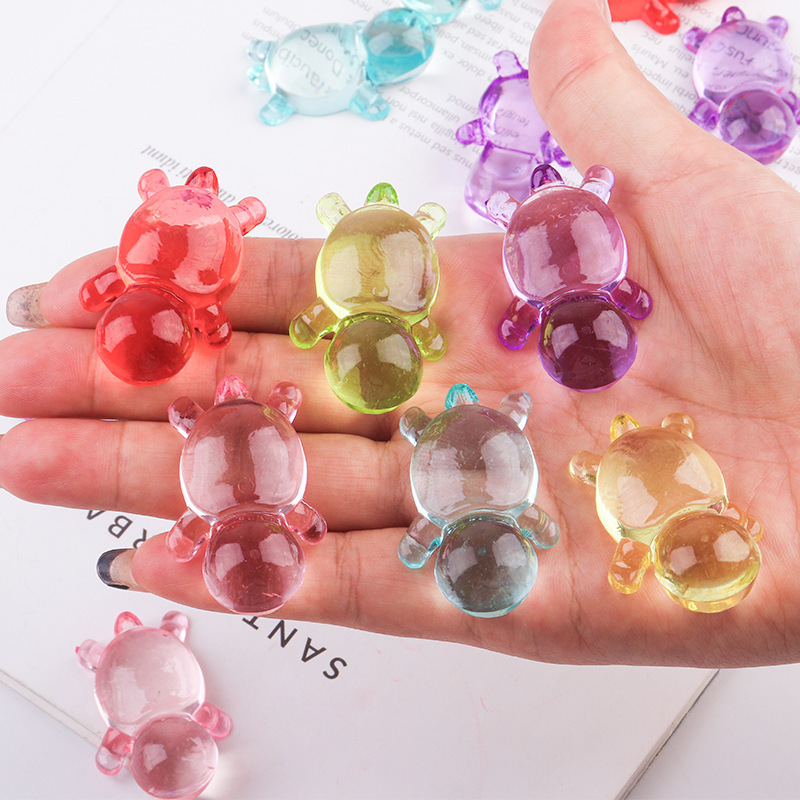 Children's Gem Toy Little Turtle Imitation Crystal Cartoon Diamond Playground Grasping Machine Rewards Children's Archaeological Treasure Digging