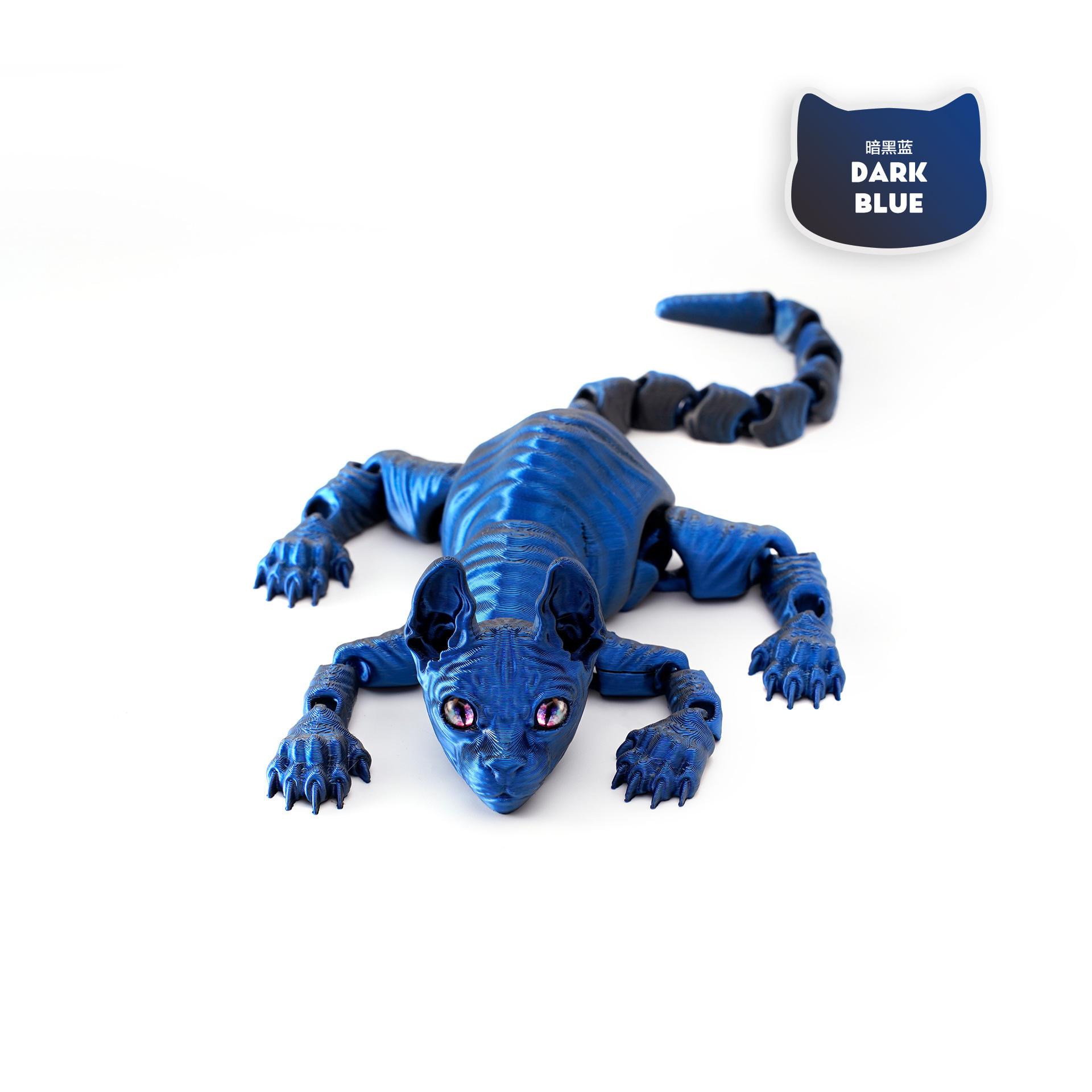 Impresión 3D Gato sin pelo Siamese adornos de gato Juguetes móviles Juguetes hechos a mano Juguetes impresos en 3D