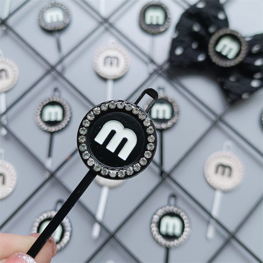 Rhinestone M Shoe Buckle Bow Decoration Children's Shoes Flower Girl Princess Shoes Bow Jewelry Accessories Sweet Male