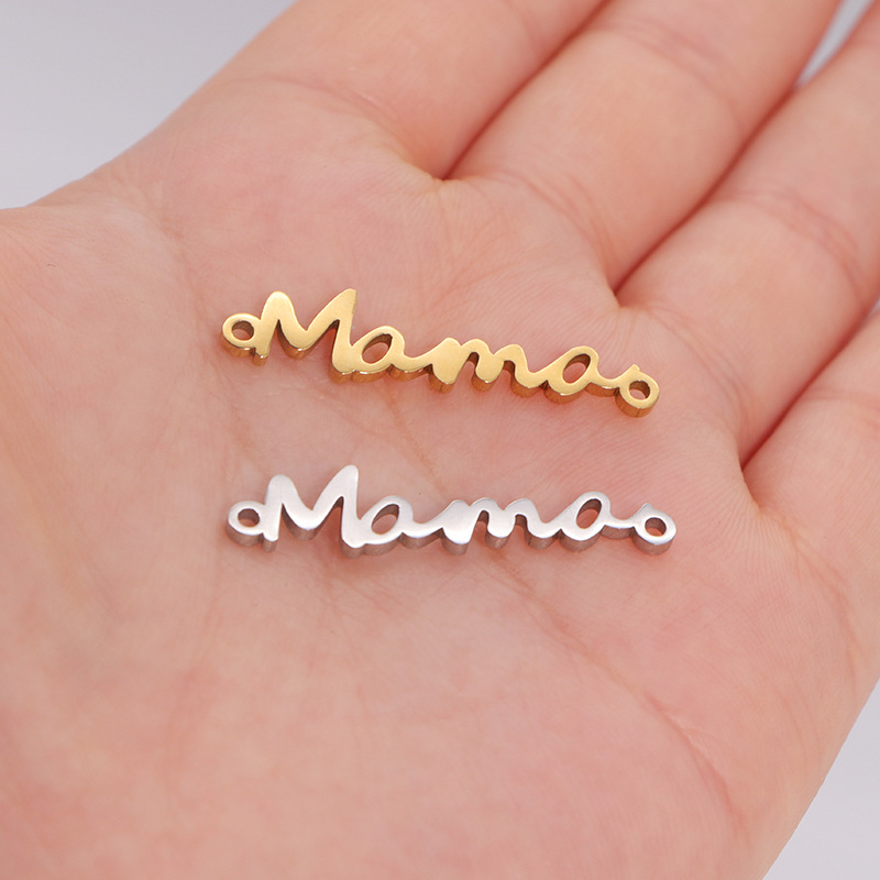2g Weight Pendant Jewelry Making Type 7*32mm Jewelry Making Size DIY Jewelry Accessories Classification 304 Stainless Steel Material Mother'S Day Festival Letter Pattern Polishing, Plating Design Simple Style, Classic Style Style 7*32mm 304 Stainless Steel Letter Pendant 7