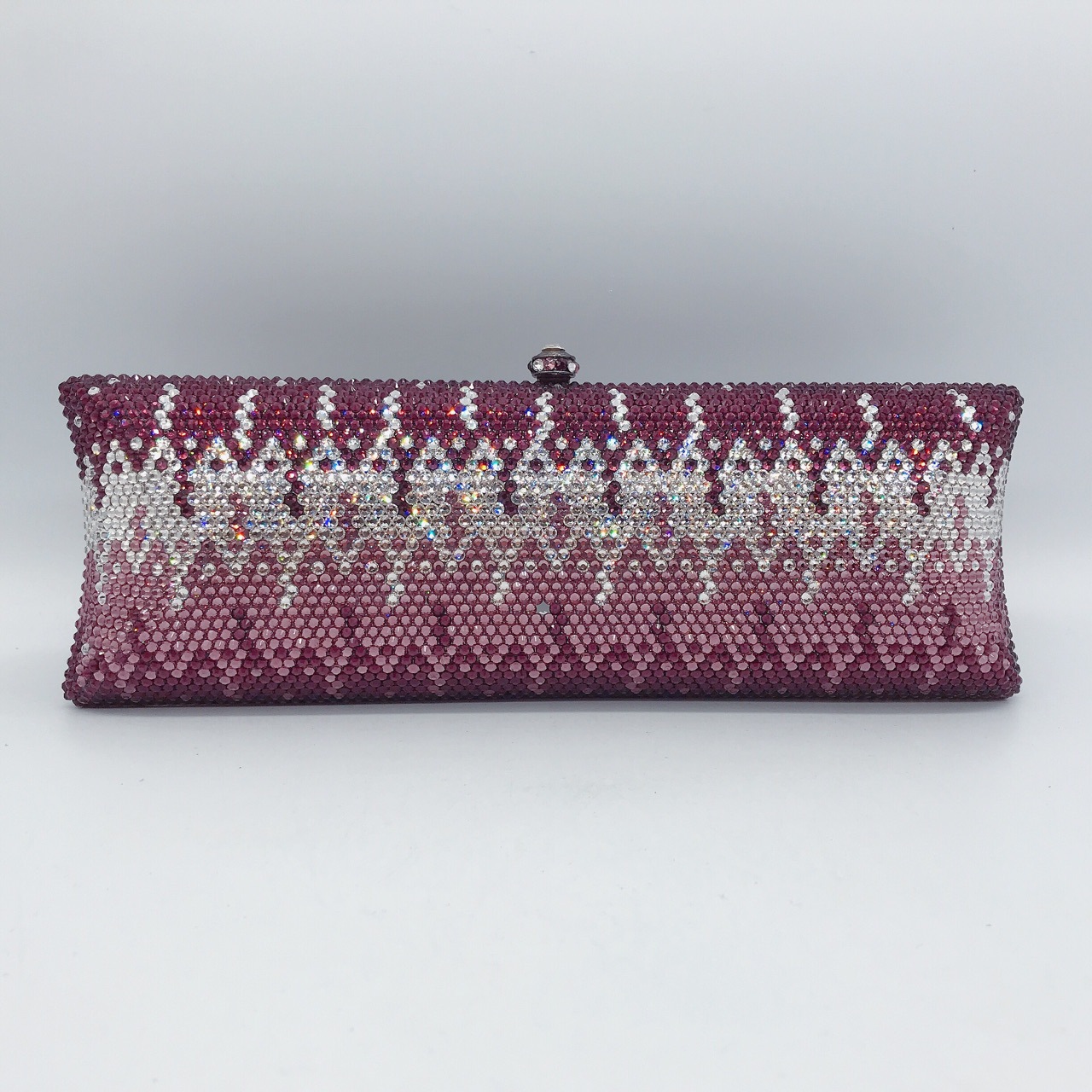 Túi clutch nữ đính đá rhinestone cầm tay hộp cứng dự tiệc — 10 # xanh ngọc chi tiết 30