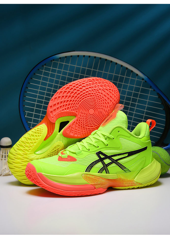 Giày tennis thể thao unisex cổ thấp, mũi tròn, đế bằng, thân lưới thoáng khí, kiểu mới — X19 màu xanh lá cây, X19 màu đen, X19 trắng xanh chi tiết 4