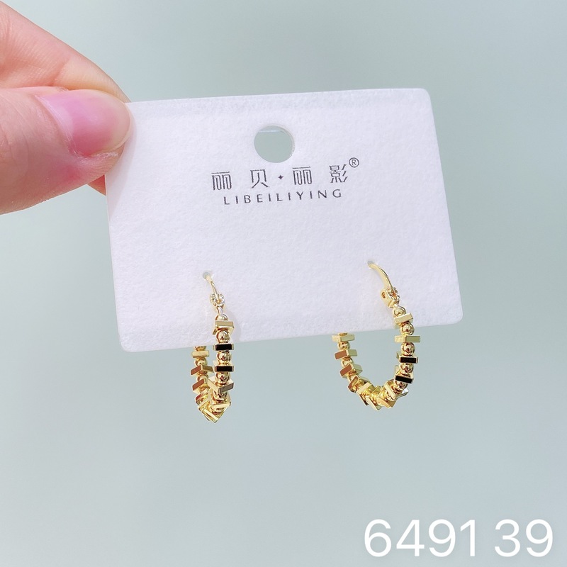 丽贝丽影丽银欧美时尚高级感素圈耳环2025新款爆款个性小众女耳圈|undefined