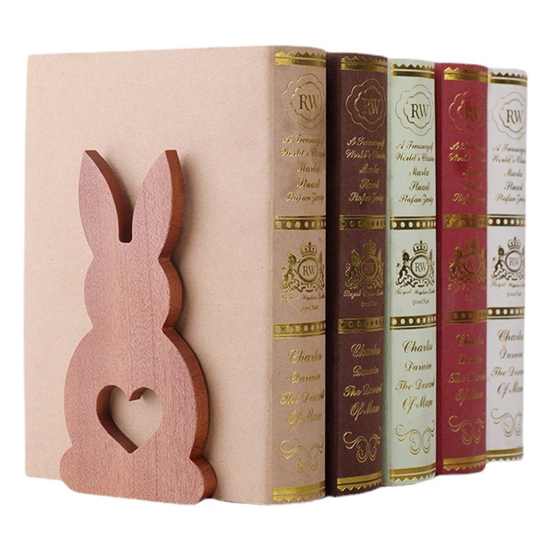 Soporte de libro al por mayor soporte de libro de madera maciza simple creativo engrosado titular de libro para estudiantes titular de libro de escritorio titular de libro de almacenamiento de libros