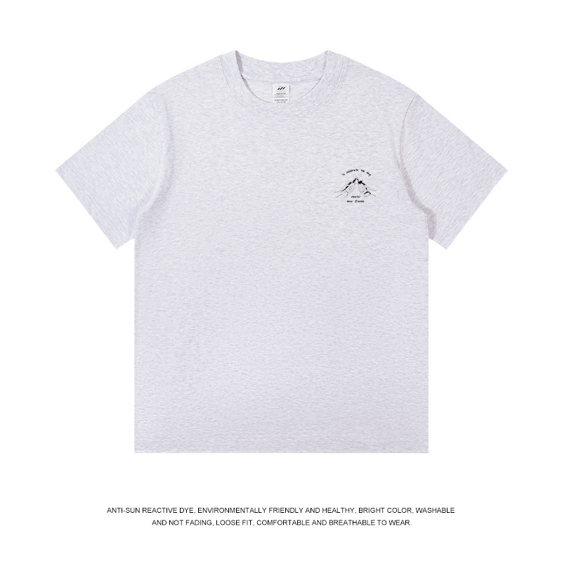 メンズラウンドネック半袖Tシャツメンズ2025新しいトレンディな多用途夏の純綿プリントカジュアルボトリングシャツ女性用イン|undefined