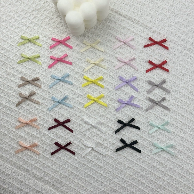 Одна точка 3 мм ленты мини-бант diy аксессуары нижнее белье носки ручной работы небольшой бант производитель плетение