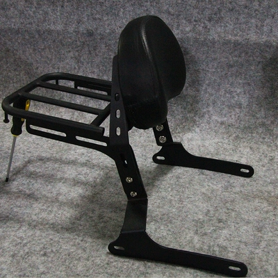 side bag non-destructive installation — Motorcycle tail - plate-type-waist-shaped-low-backrest-tube-type-shelf