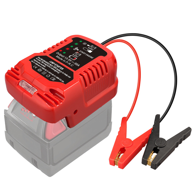 Car Emergency Power Lighter Adapts to Dewalt Makita Miwchi Bosch 18-20V Power Tool Lithium Battery