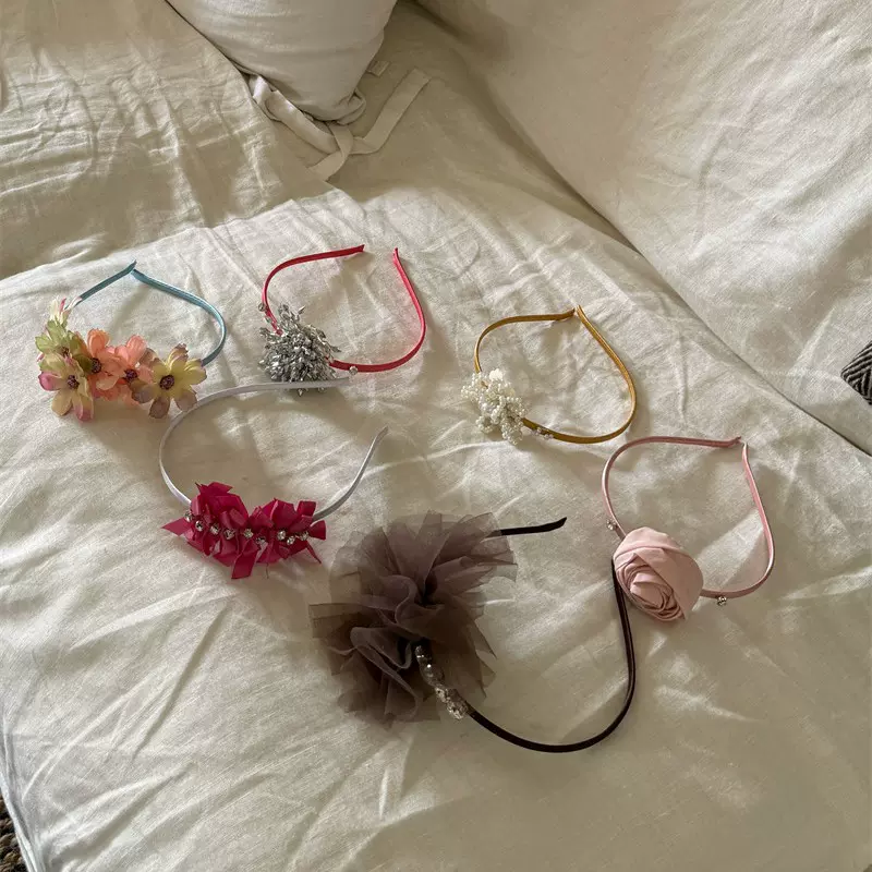 橙乐自制儿童发箍 女童百搭甜美花朵发箍手工发箍