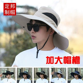 加大檐遮阳帽男跨境新款时尚简约户外旅游登山帽男士渔夫帽防晒帽