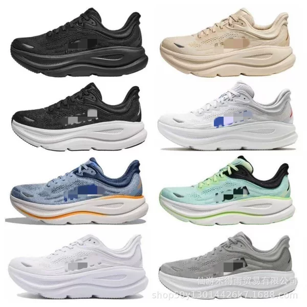 Putian Cross-Border Sports Shoes Hoka Women's Shoes Bondi 9 Running Shoes Men's Breathable Shock-Absorbing Outdoor Hiking Shoes Bondi 9