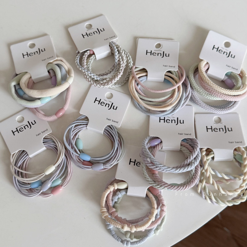 Colorful Hair Tie Set, Sweet Hair Ropes for Women, Particularly Beautiful Hair Ties and Hair Flowers, High Elasticity and Durable Hair Bands